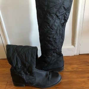 Stuart Weitzman Nylon Knee Boots